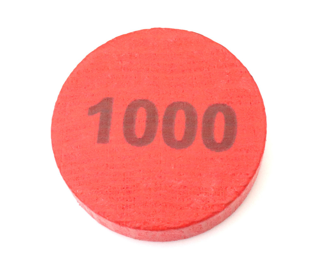 Pion 1000 - Palet bois 5 cm rouge 52 x 13 mm à l'unité