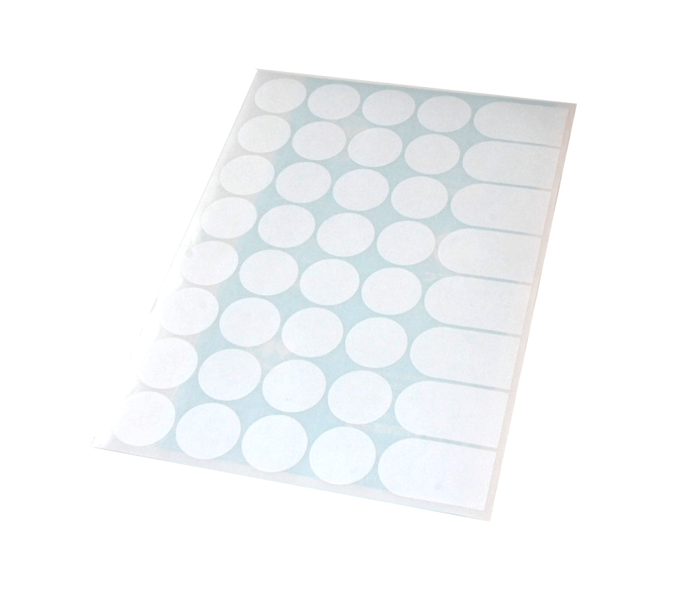 40 étiquettes 24 mm rondes autocollantes blanches pastille