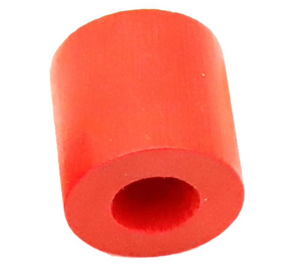 Cylindre troué diam 2.9 cm haut 3 cm anneau en bois rouge