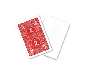 Cartes à jouer recto blanc et verso rouge. Jeu de 52 cartes à personnaliser  pour création jeu