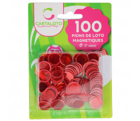 Pions magnétiques ronds rouges pour loto super qualité lot de 100