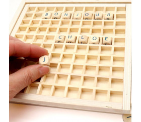 Jeu de cubes lettres en bois 145 pièces - jeu de mots