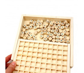 Jeu de cubes lettres en bois 145 pièces - jeu de mots