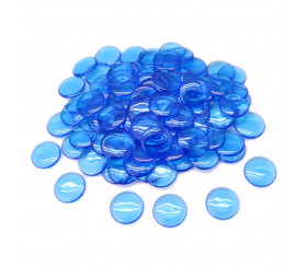 100 Pions de loto ronds 15 mm de diamètre sachet de 100 jetons bleu