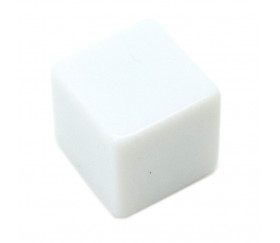 Dé cube blanc neutre multifaces 1.6 cm angles droits D6 16 mm