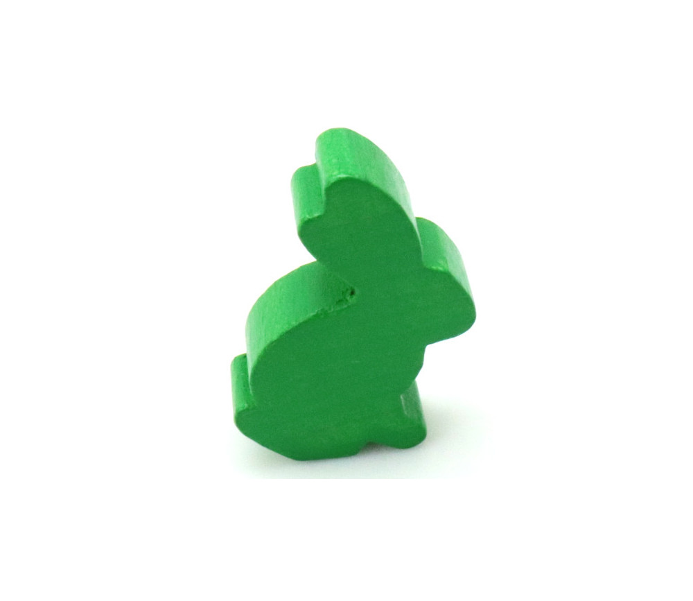 Pion en bois lapin vert 22 x 31 x 8 mm animal pour jeu