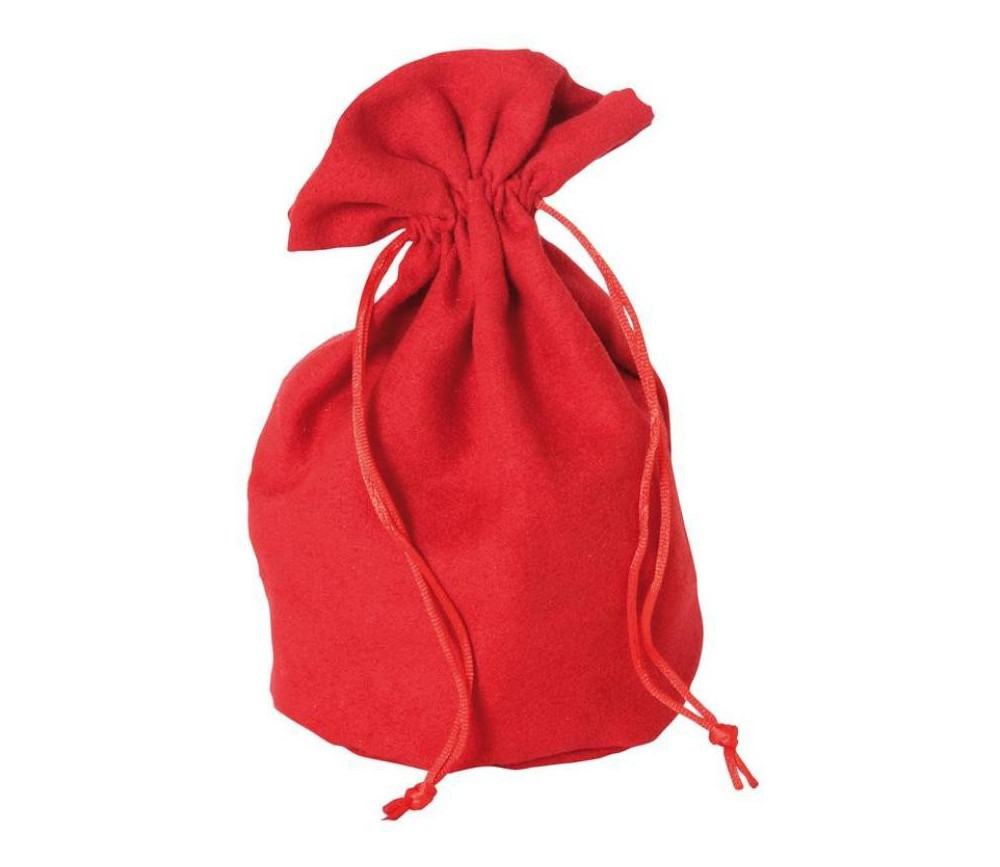 Bourse Sac velours  rouge 215 x 160 mm