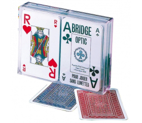 Coffret 2 Jeux de 54 cartes bridge optic très lisibles