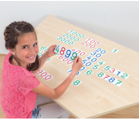 Montessori Matériel Mathématiques Enfants Jouet de Carte Chiffres 1-9000 