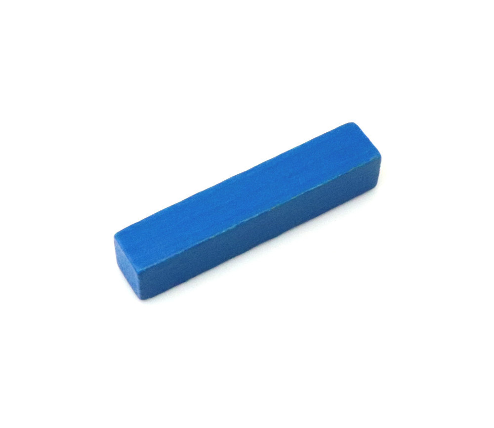 Batonnet 10x10x50 mm en bois pour jeu à l'unité bleu