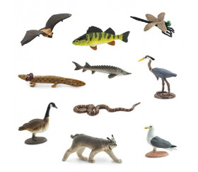 10 Figurines animaux des grands lacs