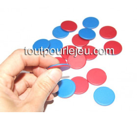Pion rond double couleur rreversi recto-verso