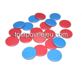 Pion rond double couleur rreversi recto-verso