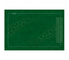 Tapis de cartes Belote 40 x 60 cm grille point 4 joueurs vert