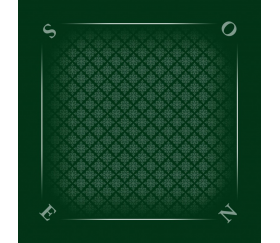 Tapis jeu 60 x 60 cm vert tramé Tarot