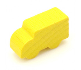 Pion camion jaune pour jeu 21 x 12 x 8 mm à l'unité