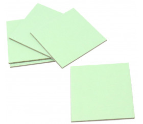 24 carrés 4 x 4 cm carton rigide vert/blanc vierge tuiles à personnaliser