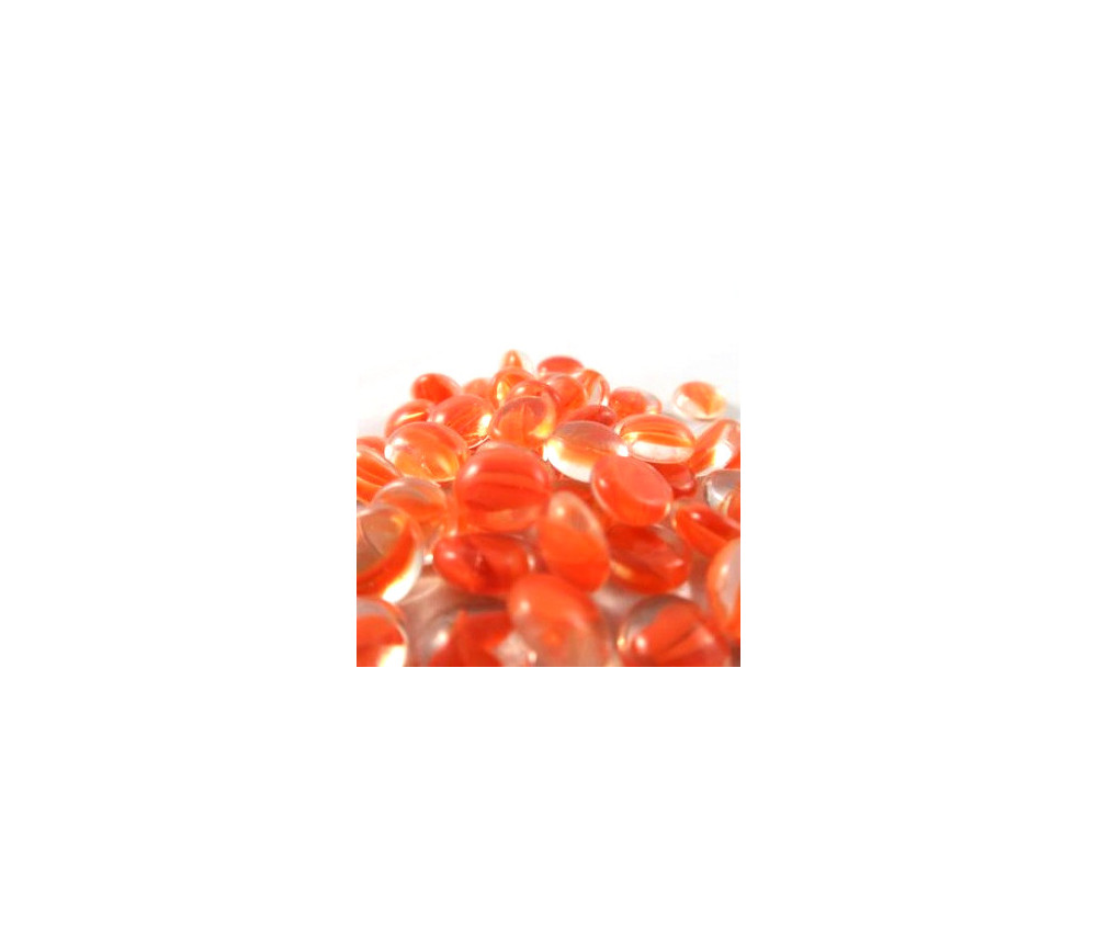 Tube 40 galets orange oeil de chat pierre de vie 12 x 7 mm Tube 40 galets orange oeil de chat pierre de vie 12 x 7 mm