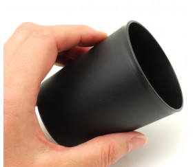 Gobelet plastique noir pour lancer de dés 7.8 cm de haut