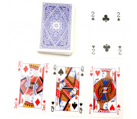 Jeu de 54 Cartes à Jouer de Poker plastifiées Bleu ou Rouge cartes classique 