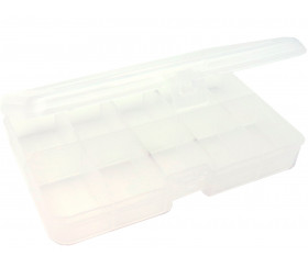 Boite plastique transparente 10 compartiments vide 165 x 112 x 31 mm