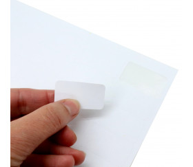 65 autocollants blancs 38.1 x 21.2 mm étiquettes à imprimer