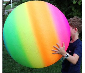 Ballon géant 100 cm gym arc-en-ciel et flexible