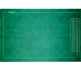 Tapis jeu Belote vert avec grille points 4 joueurs