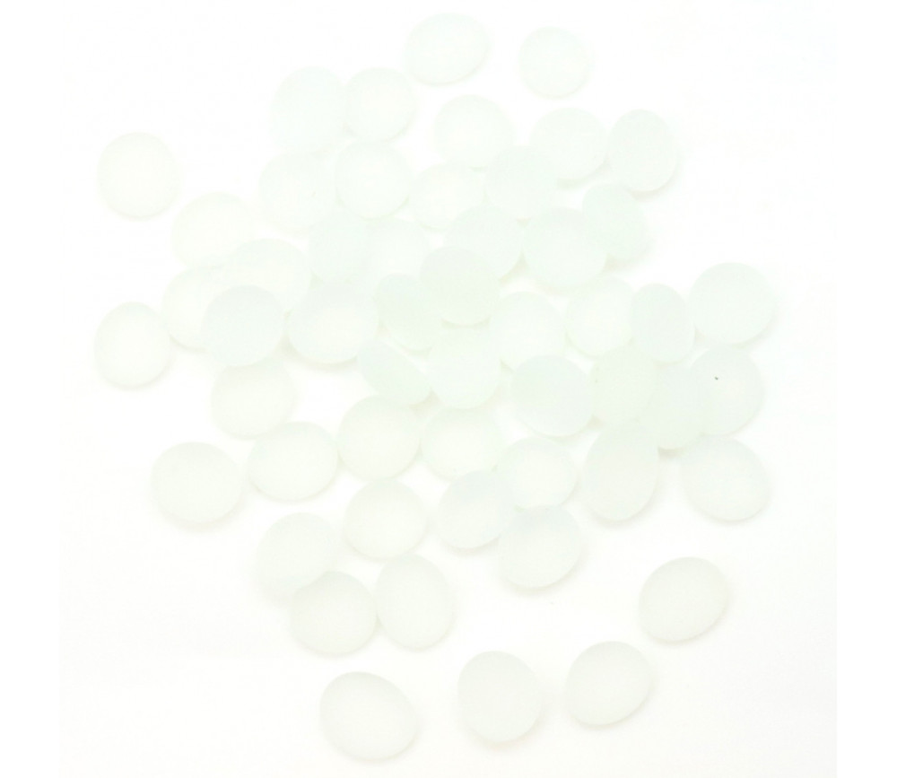 Tube 40 galets blanc givré pierre de vie 12 x 7 mm Tube 40 galets blanc givré pierre de vie 12 x 7 mm