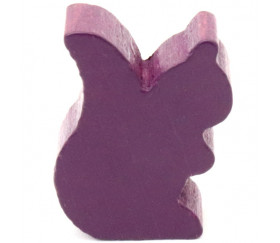 Petit écureuil en bois pion jeu de société violet