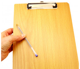 Porte bloc A4 - écritoire à pince bois (support pour noter)