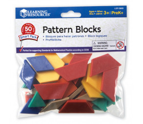 50 Formes géométriques blocs logiques plastique coloré