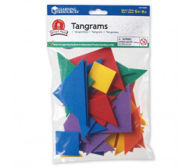 Sachet de 6 tangrams en plastique coloré