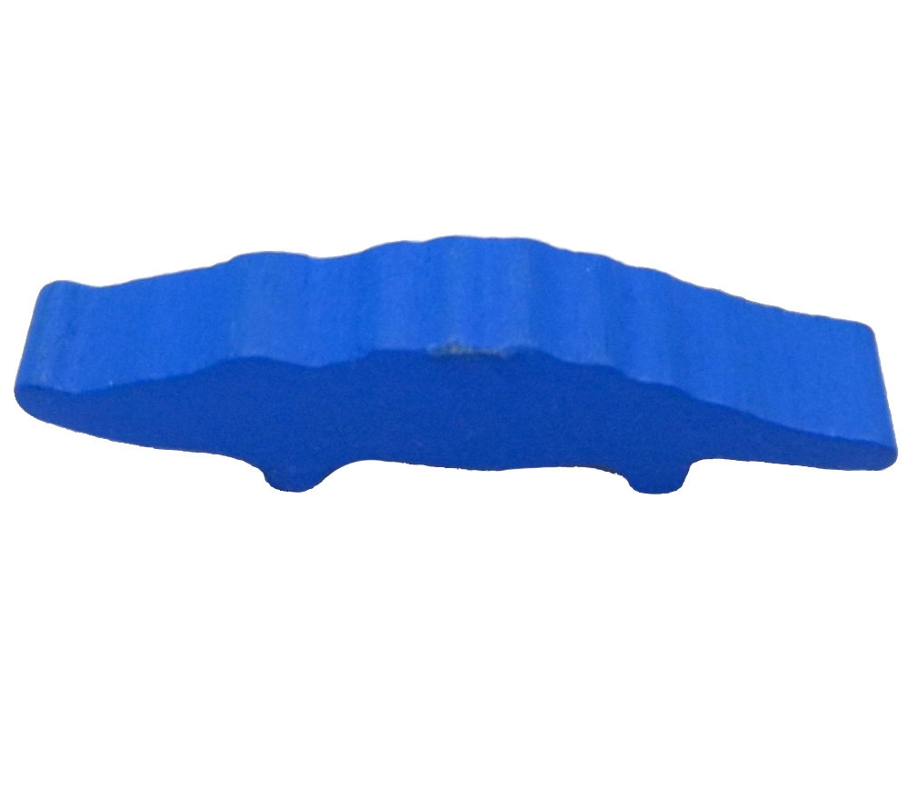 Pion crocodile bleu en bois  55 x 18 x 10 mm