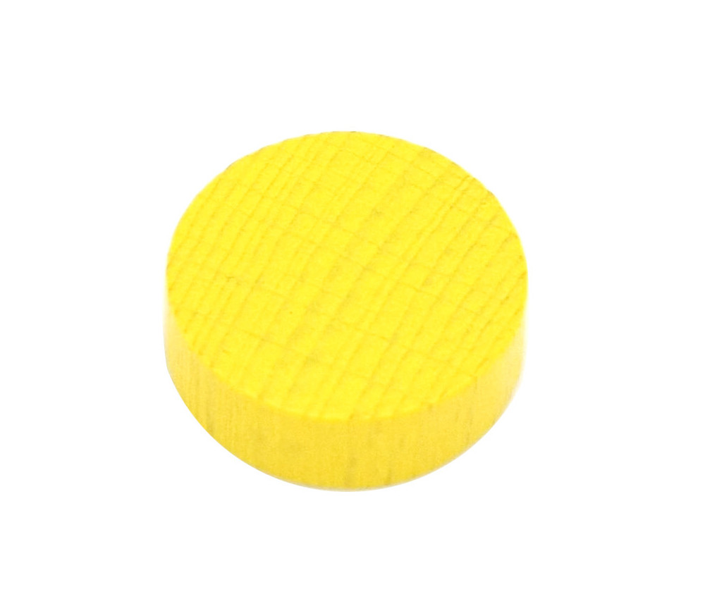 Pion palet  jaune 2.1 cm en bois pour jeu 21 x 7 mm