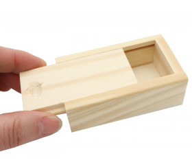 Mini boite bois glissière pour ranger les dés à jouer jeux de société