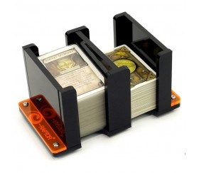 Sabot double plexiglass noir pour jeu de mini cartes