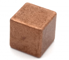 Cube métal bronze 8 x 8 x 8 mm à l'unité