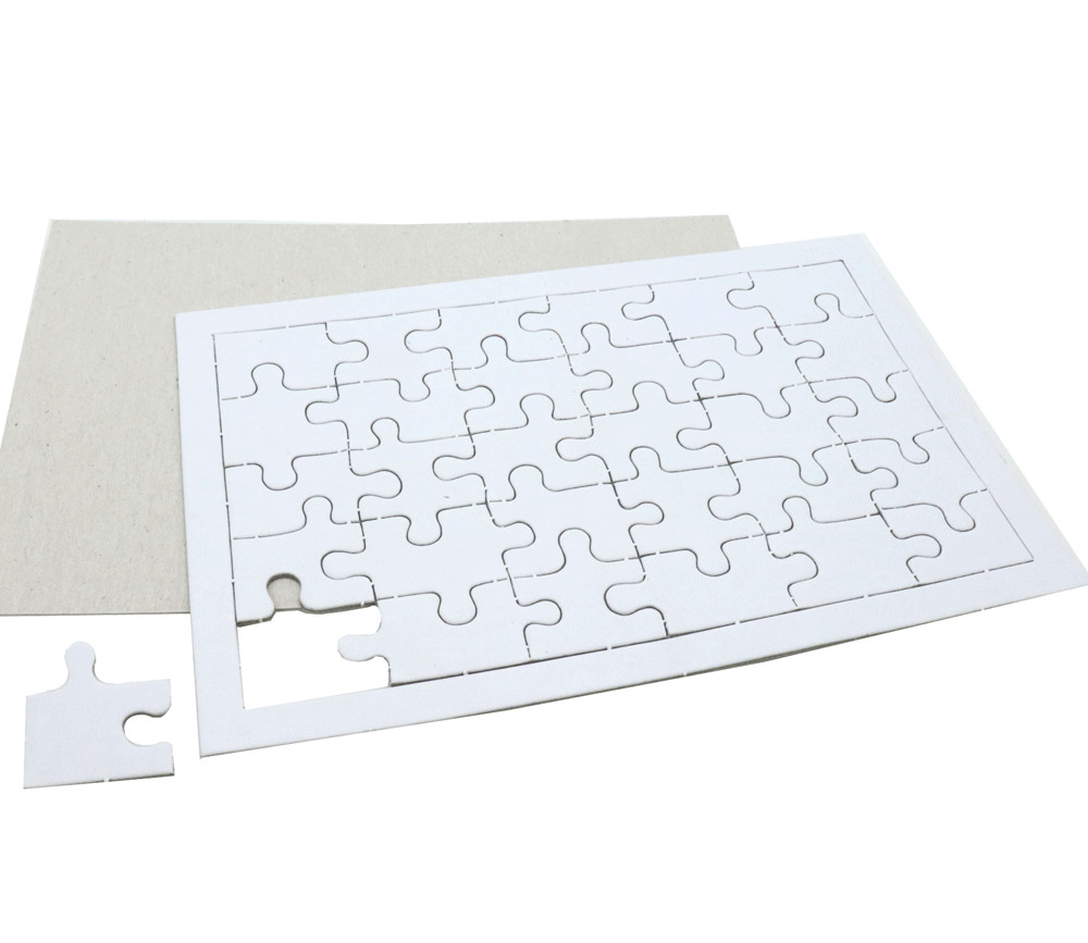 Puzzle carton blanc 30 pièces à personnaliser 20 x 13 cm