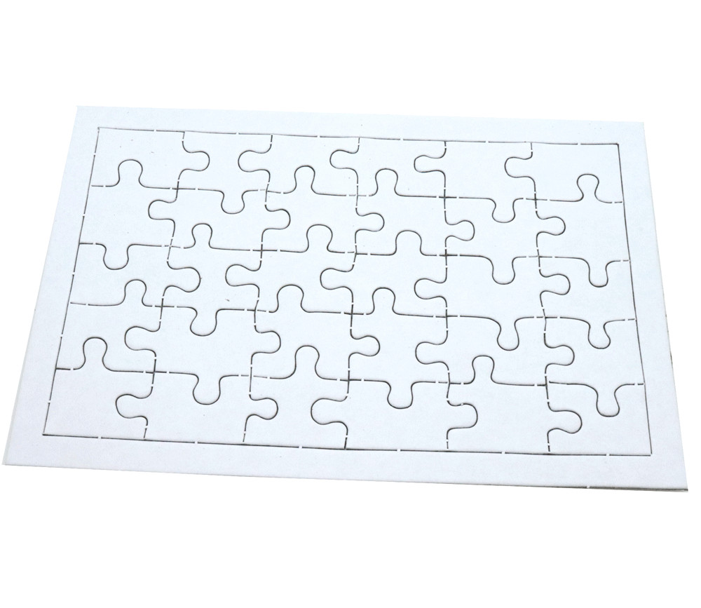 10 Puzzles carton blanc 30 pièces à personnaliser 20 x 13 cm