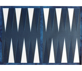 Tapis de jeu Backgammon bleu 64 x 47 cm (sans les pions)
