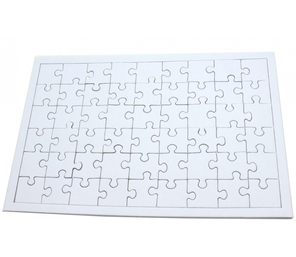 Puzzle carton blanc 54 pièces à personnaliser 24 x 16 cm