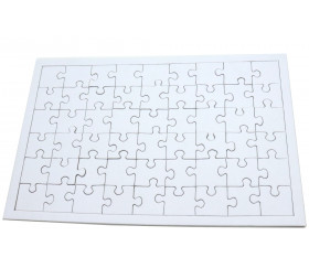 10 Puzzles carton blanc 54 pièces à personnaliser 24 x 16 cm