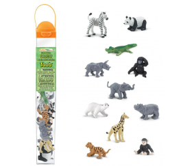 Lot de 54 mini figurines d'animaux de la jungle, en plastique