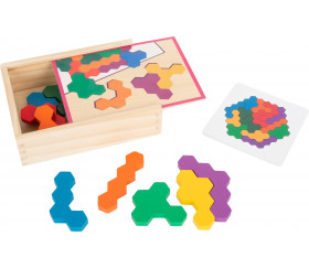 Jeu des Hexagones en bois casse-tête Puzzle