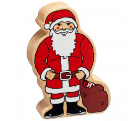 Père Noël en bois 105 x 74 x 25 mm personnage jeu