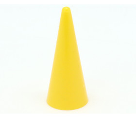 Pion cône plastique 15 x 35 mm jeu à l'unité jaune