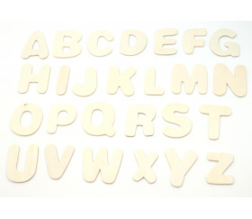 26 lettres alphabet en bois naturel 35 mm