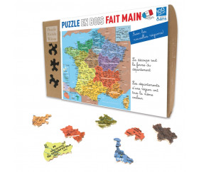 Puzzle bois Carte de France des Départements 100 pièces