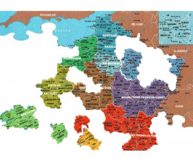 Puzzle bois Carte de France des Départements 100 pièces